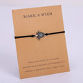 Summer Beach Ocean Theme Gift Make a Wish Jewelry Bracelet Tortoise Green Sea Marine Turtle Charm Men Bracelets for Women
