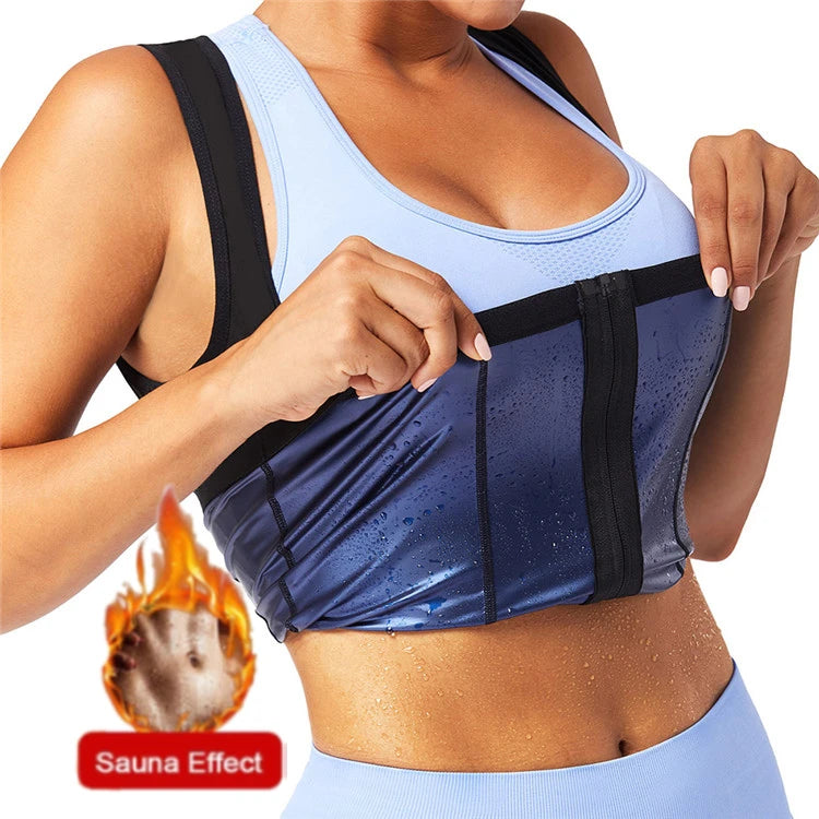 HEXIN Women Waist Trainer Body Shaper Slimming Sleeveless Gym Wear Tank Top Tummy Shapewear Shaper Sauna Vest