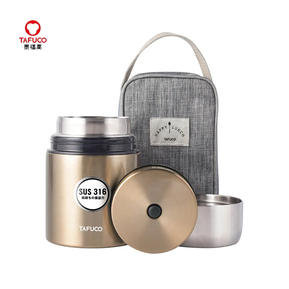 Custom Logo 0.8L Vacuum Insulated Double Wall Stainless Steel Insulated Food Jar Flask