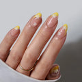BTArtbox Luxury Hand Made Artificial False Fake Nails Supplies Wholesale Soft Gel Short Almond 3D Floral Summer Press on Nails