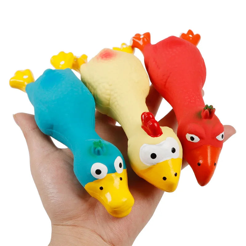 Hot Selling Durable Chicken Chew Interaction Latex Dog Toys Eco-friendly Squeaky Pet Chew Toys