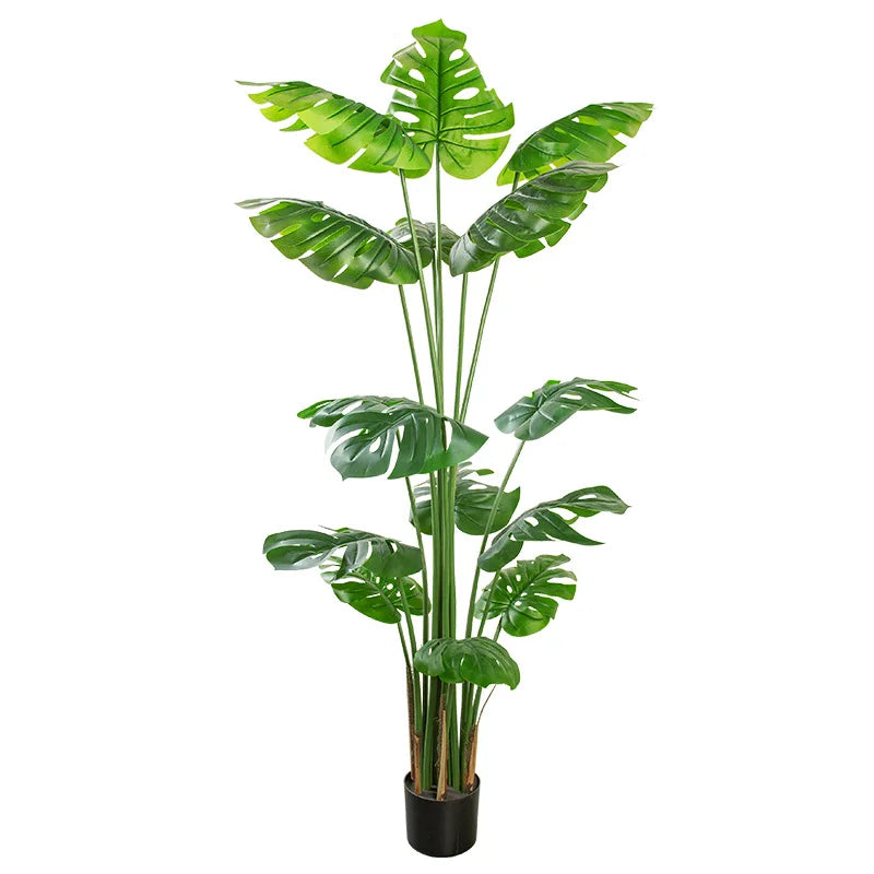 ST Plastic Plants Artificial Tropical Plants Bonsai Tree Decorative Simulation Monstera Office Artificial Plants for Living Room MegaBDM