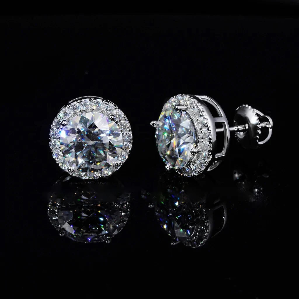 Hot Selling Shine Brightly 14K 18K Gold Earring Fancy Jewelry Round Brilliant Cut Lab Grown Diamond Stud Earrings for Women