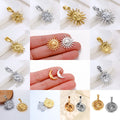Custom Women Necklace Jewelry Accessories Crescent Moon Sun Pendant Factory Low MOQ Gold Heart Eye Pendant Seashell Charm