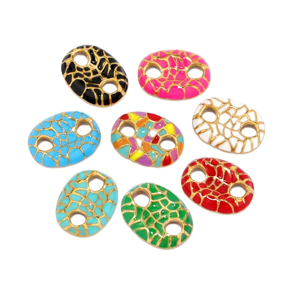 Popular Enamel Charms Pig Snout Leopard Pendant DIY Jewelry Making Necklace Connectors Bracelets Accessories Findings