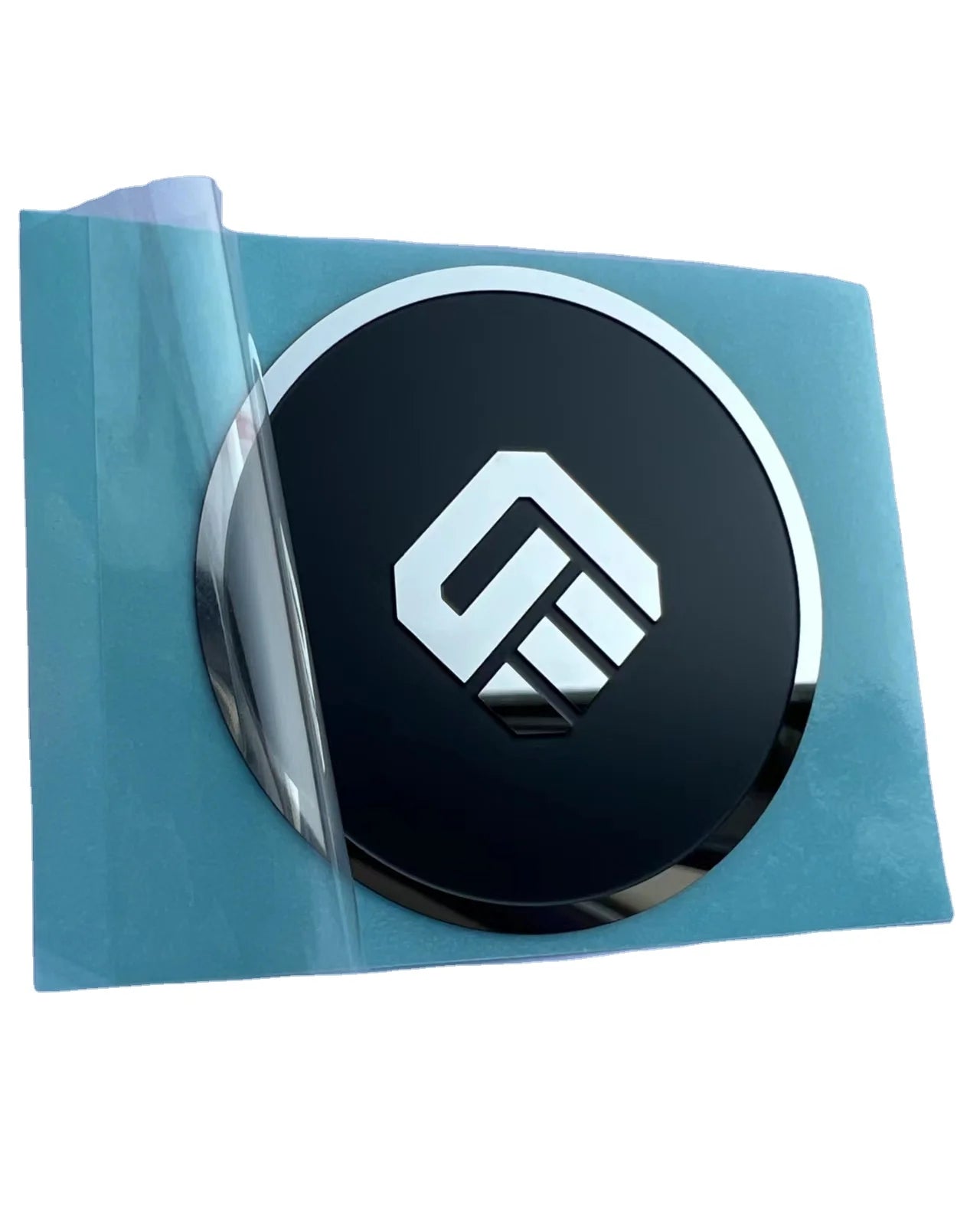 Electroform Nickel logo Sticker Metal Label Metal Sticker Custom