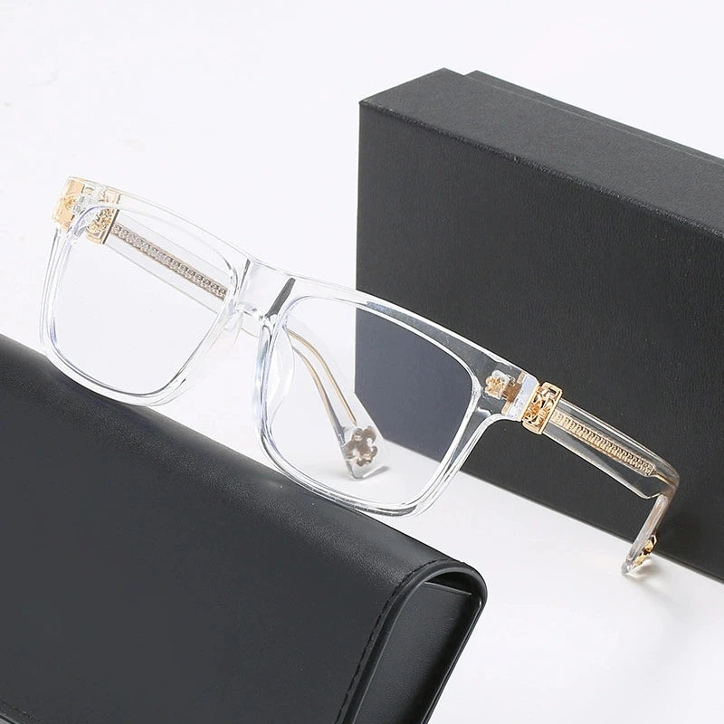 Wholesale Retro Luxury Black square Men Glasses Brand Designer Anti Blue Light Women Eyeglasses Frame 2025