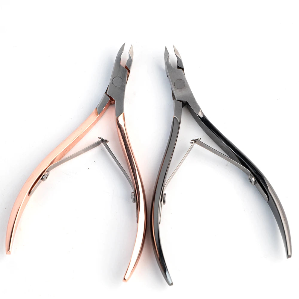 High Quality Customizable Titanium Nail Cutter Scissors Professional Nail Art Cuticle Nippers Stainless Steel Factory Wholesale