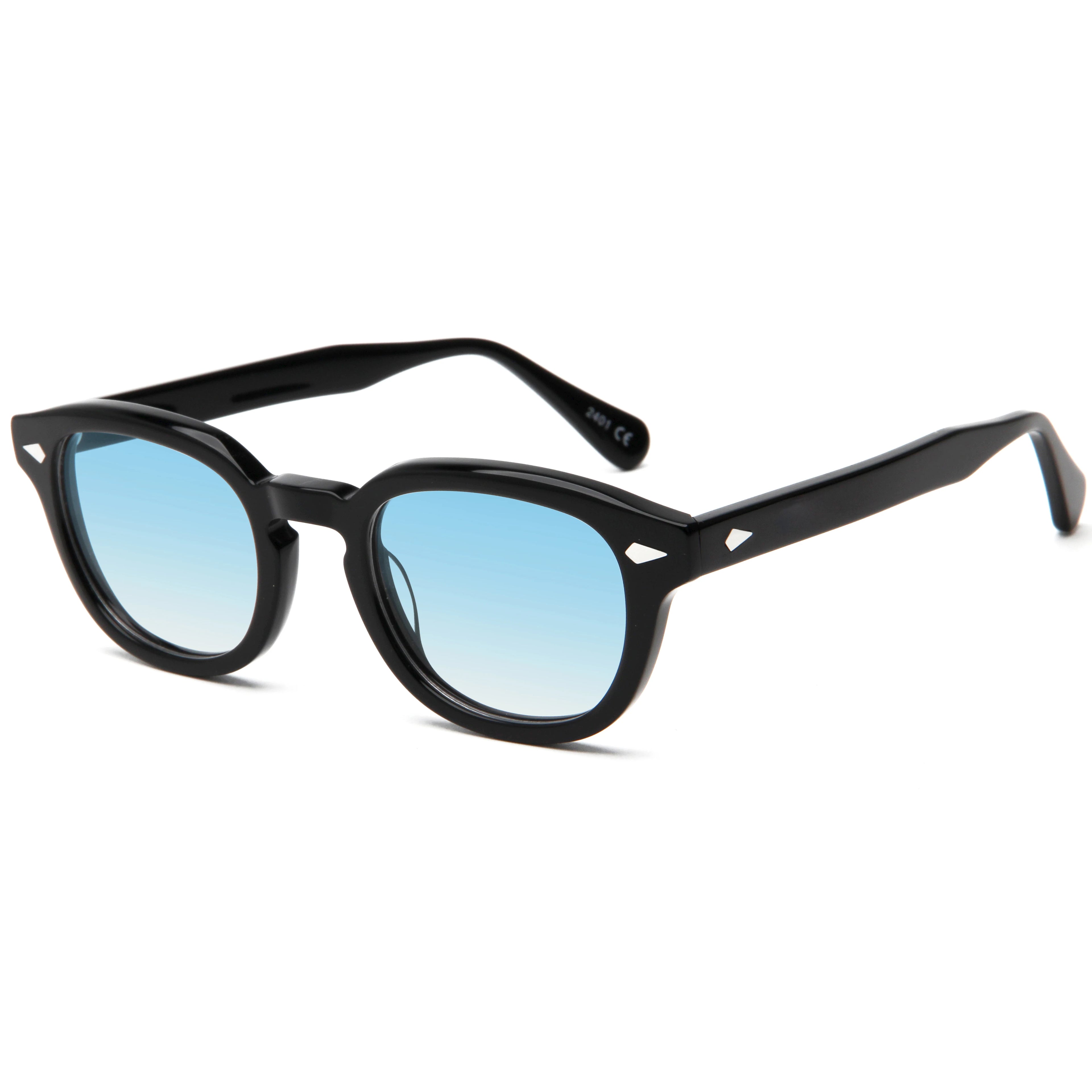 High Quality Sunglasses Men Women Retro Vintage Round Polarized Italy Design Custom logo Reading Optical Frame