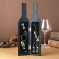 Creative Red High-End Stainless Steel & ABS Wine Opener Set with 5-Piece Manual Bottle Opener and Wine Stopper Eco-Friendly