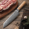 8 Inch Japanese Chef Kiritsuke Knife 67-Layer Damascus Steel Blade Carbon Steel Olive Wood Handle Kitchen Damascus Japanese