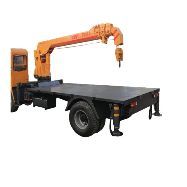 Factory Price Crane Truck Boom Car Lift for Sale Small Vessel Boat Ship Log Trailer Mounted With Hydraulic Telescopic Knuckle