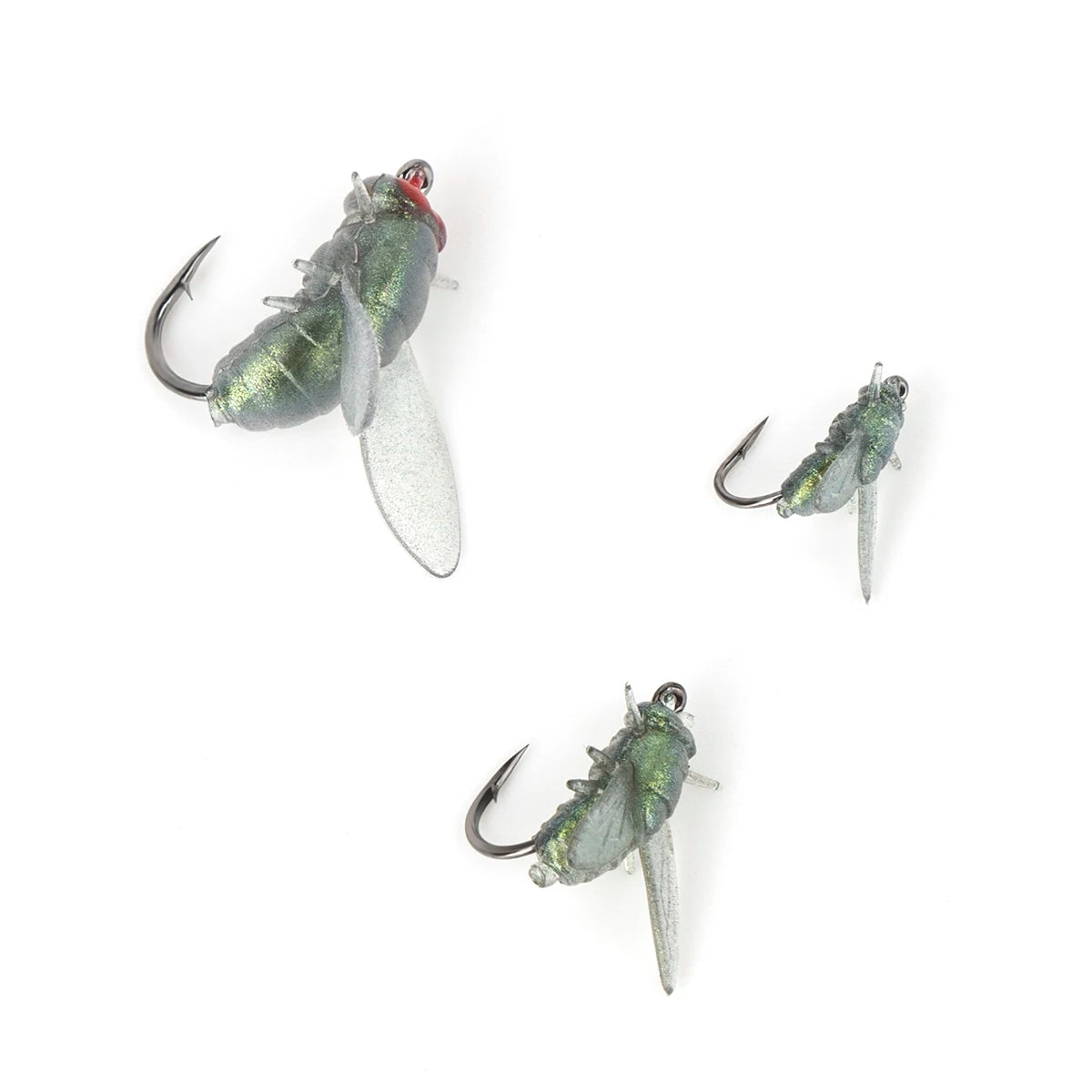 New Live Bait Assortment Kit for Freshwater Fly Fishing Lure Salmon Floating Bait Hooks Made Rubber Silicone Rubber