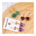 Wholesale Natural Stone Quartz Amethyst Heart Shaped Crystal Earrings and Jewelry