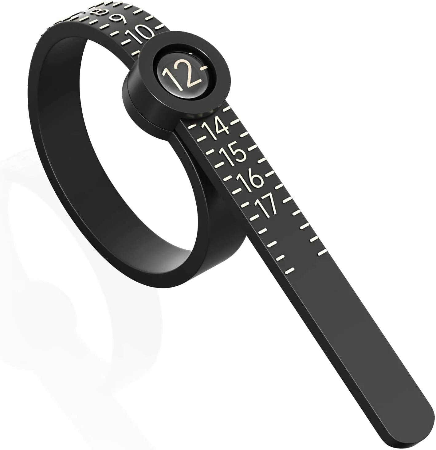 Ring Measuring Tool With Built-in Magnifying Glass Reusable Plastic Finger Size Gauge Adjuster Jewelry Tool 1-17 USA Rings Sizer