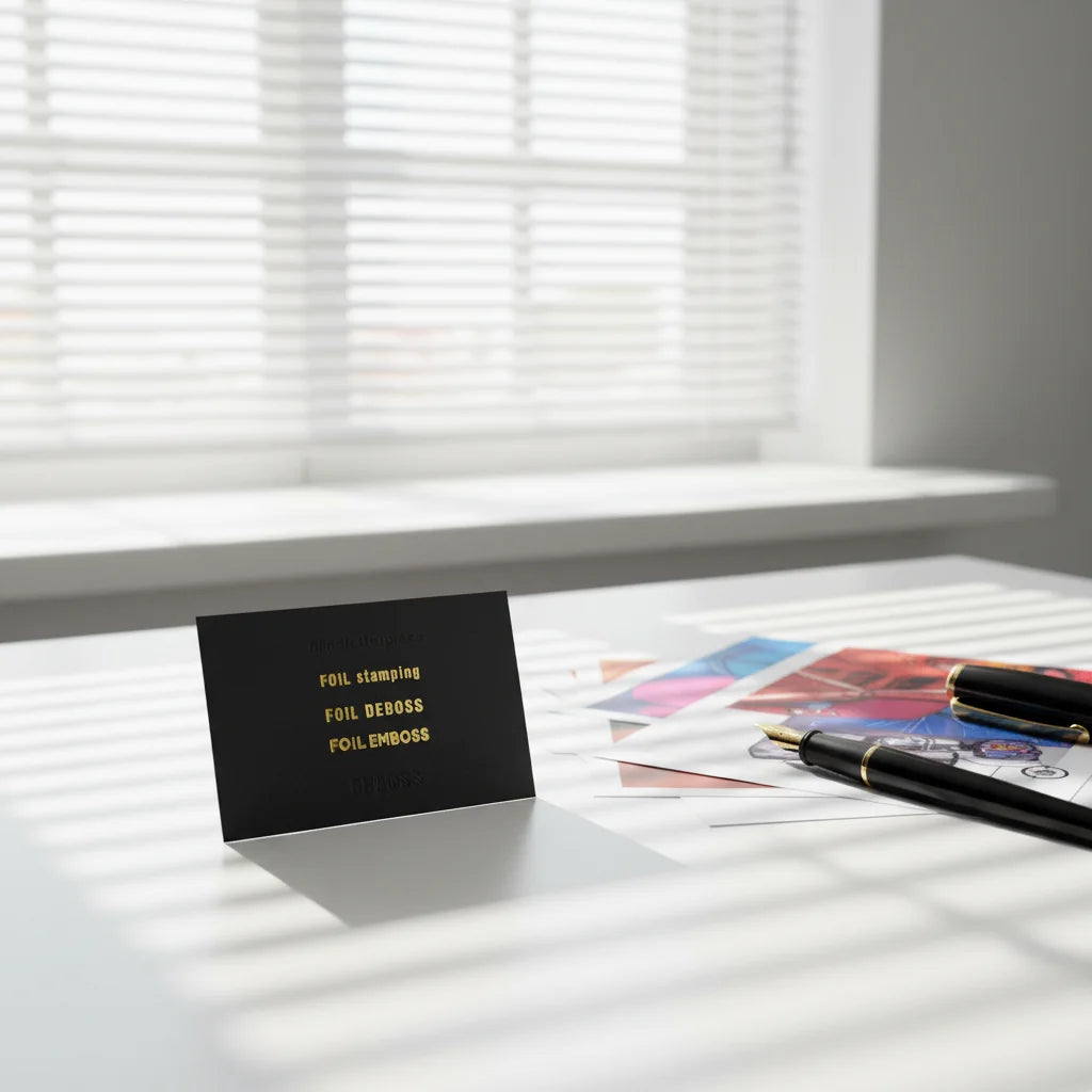 Customized Business Cards Foil Stamping Embossing on Kraft Paper Cardboard Corrugated Board-Paper & Paperboard Printing Product
