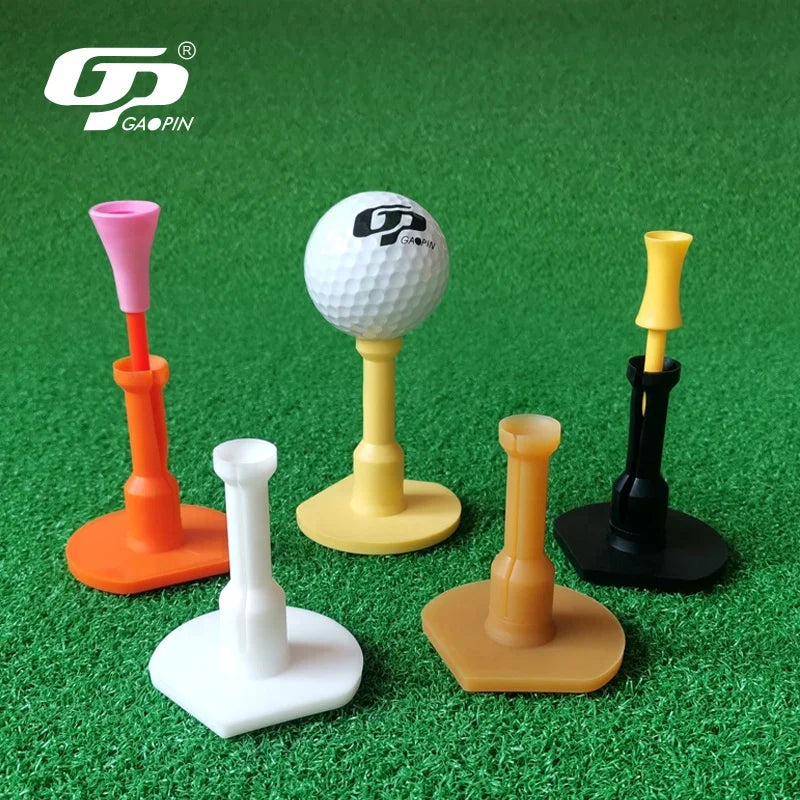 New Arrival Adjustable Height Rubber Golf Tee Holder Automatic Rebound Anti-Aging with Opening Design for Training