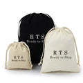 Ready to Ship MOQ 100 Organic Biodegradable Natural Cotton Canvas Muslin Linen Drawstring Dust Packing Bag