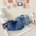 Vintage Casual Denim Bag Literary Shoulder Bag 2026 New Student Sports Crossbody Tote Bag for Girls and Boys Daily Use