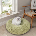 New Style Super Soft Round Pet Nest Solid Pattern Fluffy Dog Velvet Mat Portable Removable Winter Bed for Cats and Dogs