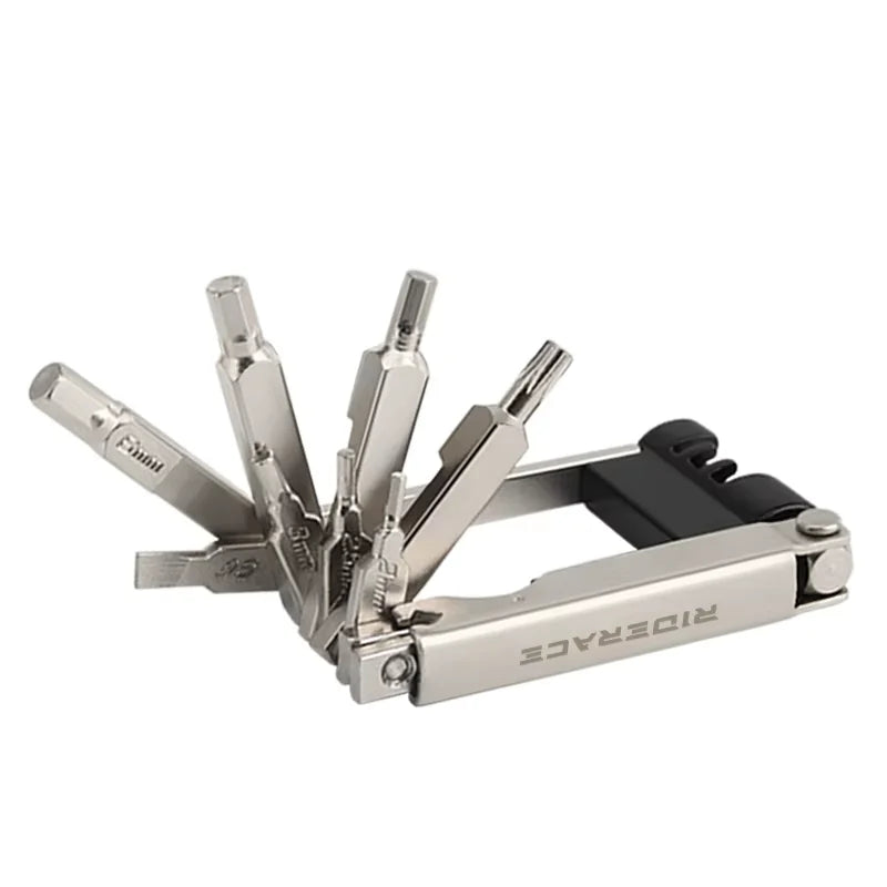 RIDERACE 11In1 Multifunctional Bicycle Repair Tool Kit Road Bike Hex Spoke Wrench Kits Durable Cycling Screwdriver Accessories