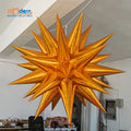 Silver/Gold Star Balloon 1.5m Large Outdoor Inflatable Advertising Decoration with 16-Color RGB LED Lights Customizable Colors