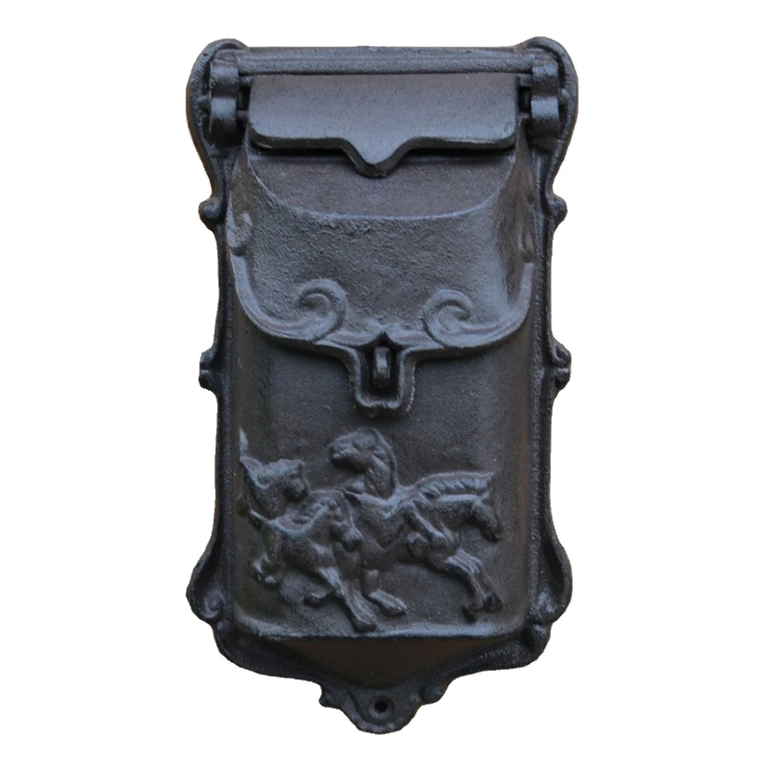 European Style Wall Mounted Cast Iron Metal Outdoor Wholesale Retro Metal Mailbox