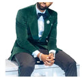 Winter Mens Business Velvet Suits 2 Pieces (Jacket+Pants) Formal Male Blazers for Wedding Party Latest Coat New Tuxedo