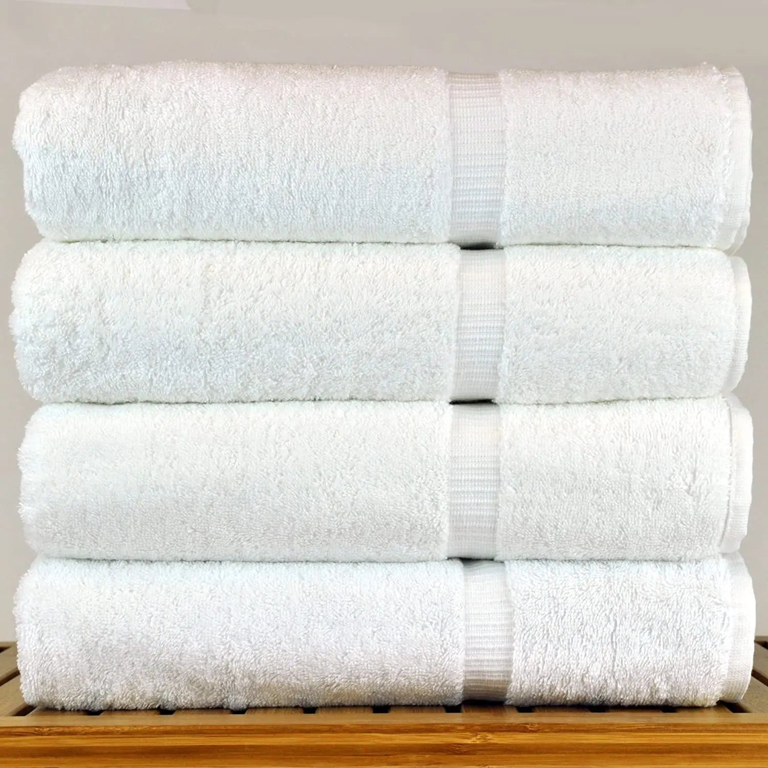 Hot Sale 600 GSM White Premium 100% Cotton Bath Towel Set 6.27 X 54 Inches Quick-Dry Knitted Towels Commercial Pack Compressed