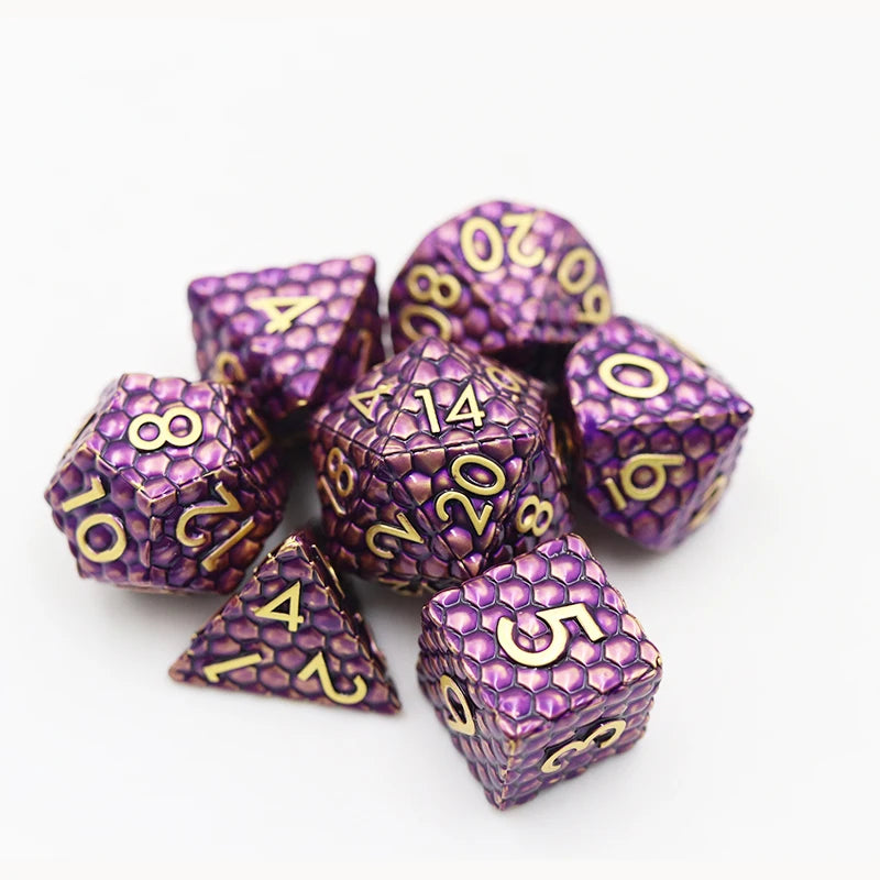 Custom RPG Polyhedral DND Metal Dice Set for Board Games