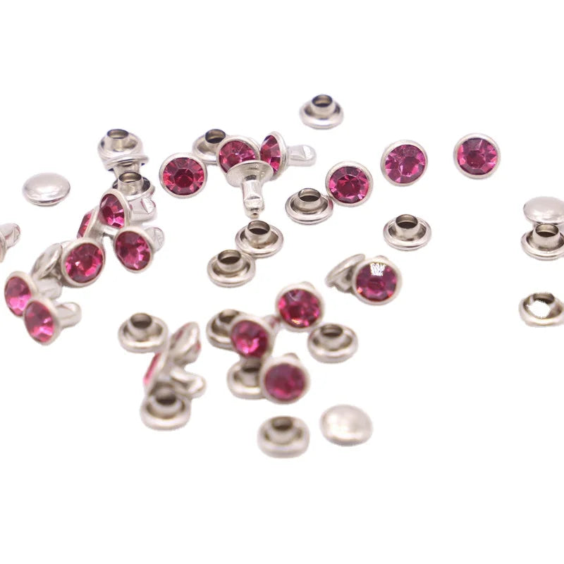 Sparkling Crystal Glass Rhinestone Gem Diamond Stud 8mm Head Plating Technique Fashionable Shoes Clothing Feather Crafts
