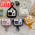 Custom logo New Japanese Cartoon Nylon Female Simple Retro Square Shoulder Student Mobile Phone Bag Messenger Bags