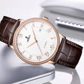 High Quality Men's Automatic Movement Mechanical Watches Leather Fashion Casual Waterproof Watches