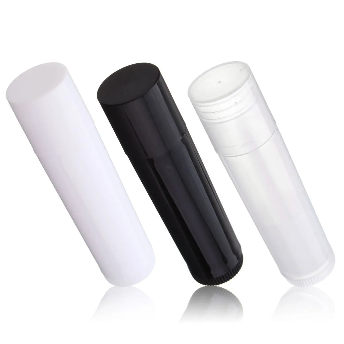 Cheap 5ml Twist up Lip Balm Tube Black White Clear Pink Empty Chapstick Tube Plastic Balm Stick Packaging Container 5g 0.15oz