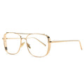 2025 New Trendy Men's Pure Titanium Eyewear Frame Retro Double Beam Optical Big Face Slimming Prescription Glasses