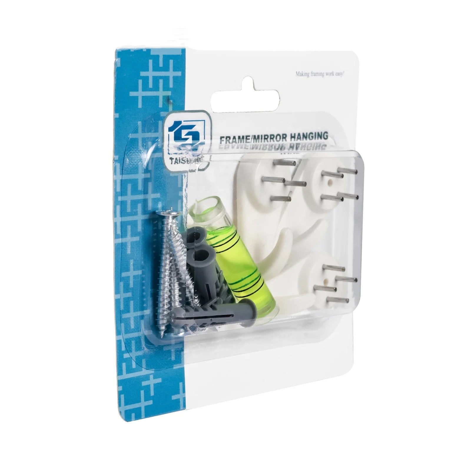 10PCS TS-H23 ABS Plastic Hanger Set with Plain Finish Non-trace Hanging for Photo Picture Art & Frame Hooks-Taisheng Brand