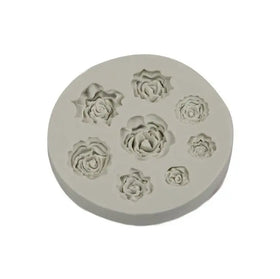 HY 8 Cavity Roses Flower Fondant Mold for Sugar Craft Cake Decoration