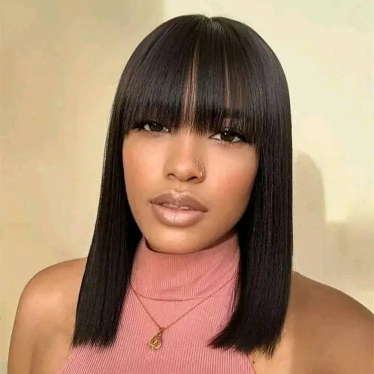 Online Shopping Weaves and Wigs Africa America Europe Raw Vietnam 13x4 Front Lace Short Straight Bob Wigs Human Hair With Bangs
