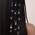 24pcs Cute Dreadlocks Hair Accessories Set European and American Hair Ring Acrylic Bear Butterfly Pearl Pendant Hair Ring