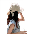 Customize 100% Cotton Sport Cap Bow Tie Baseball Cap Breathable Sun Protection Large Wide Brim Sun Hat