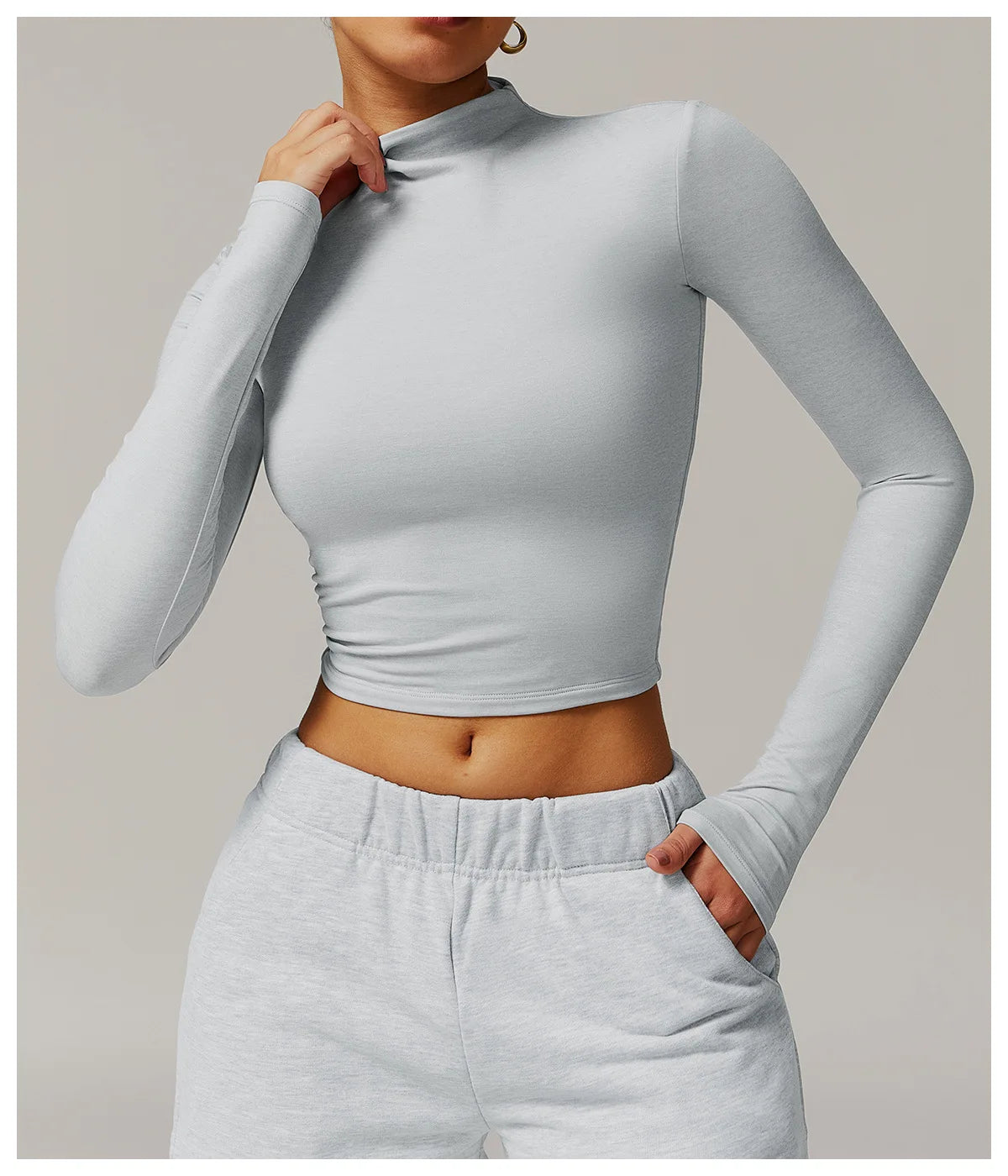 Casual Womens Running Clothing Tight Fit Fitness Workout Top Long Sleeve Crop Top Compression T Shirt for Women