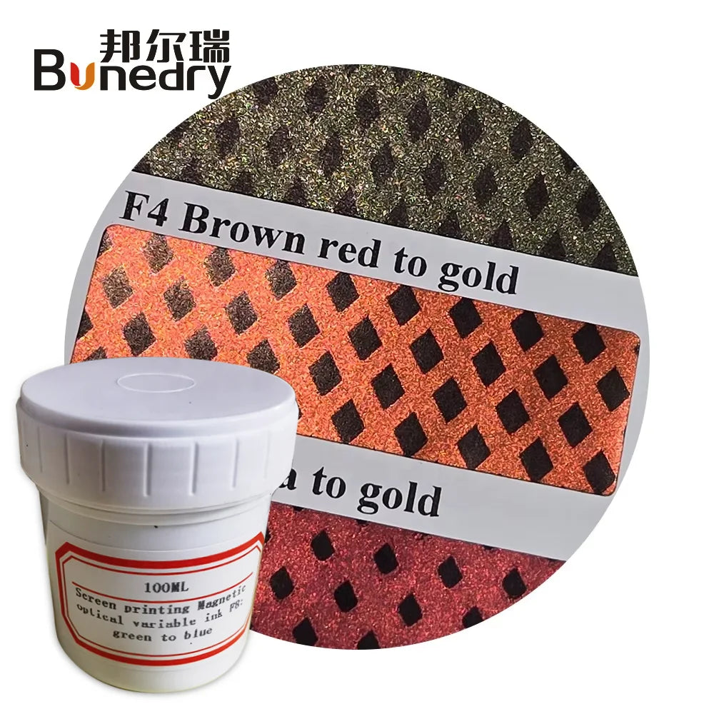 Made-to-Order with Customizable 100ml Anti-counterfeiting Optical Variable Ink F4 Brown Red to Gold Screen Printing Security Ink