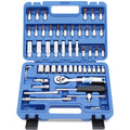 Goodking Professional High-grade 72 Teeth Dr. 1/4" 53pcs Chrome Vanadium Hand Socket Tool Set