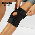JINGBA OEM/ODM  Sport Knee Brace with Patella Silicone Gel Pad and Anti-slip Strap Side Stabilizers to Avoid Knee Injuries Knee