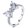 HOVANCI Lovers Jewelry Sparkling Bow Knot Stackable Butterfly Wing Finger Rings for Women Micro Pave AAA CZ Valentine's Day Gift