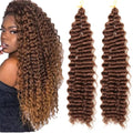 Deep Wave Crocheted Twist Organic Hair Synthetic Afro Curls Crochet Braids Ombre Braiding Hair Extensions for Women