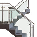 Reilbu Customized Balcony Balustrade  Stainless Post Glass Railing