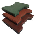 Outdoor Eco-Friendly Durable Rubber Puzzle Pavers with Shock Absorption EPDM Material Anti-Slip Tiles for Driveways