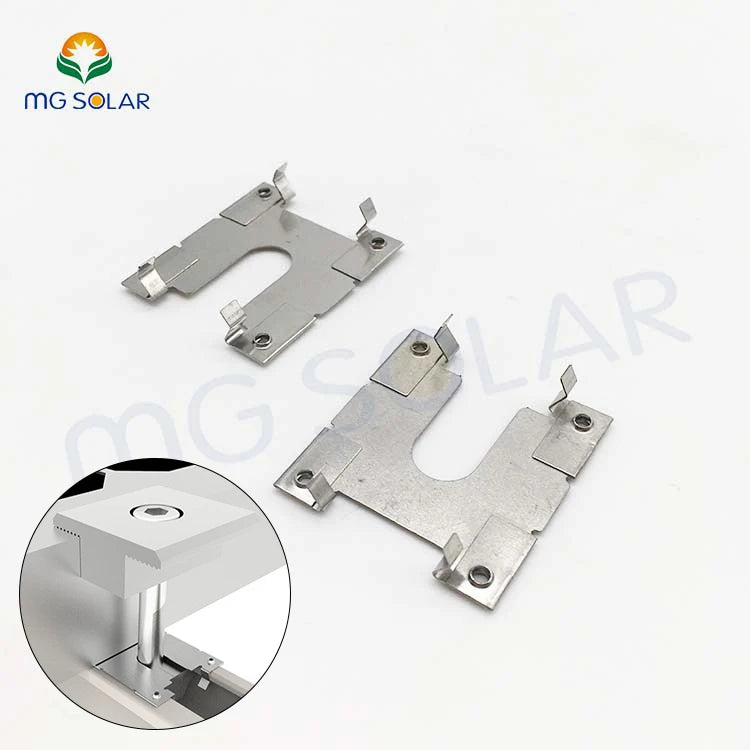 Solar Mounting Assembly Stainless Steel Grounding Lug Conduct Electricity PV Clamp Grounding Clip