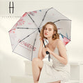 New Arrival 3-Fold Manual Open Sun Protection Umbrella Small Pocket Folding Design for Women
